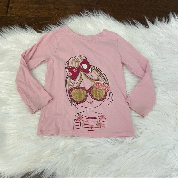 Size 3t pink/maroon floral long sleeve and legging set - Picture 4 of 6